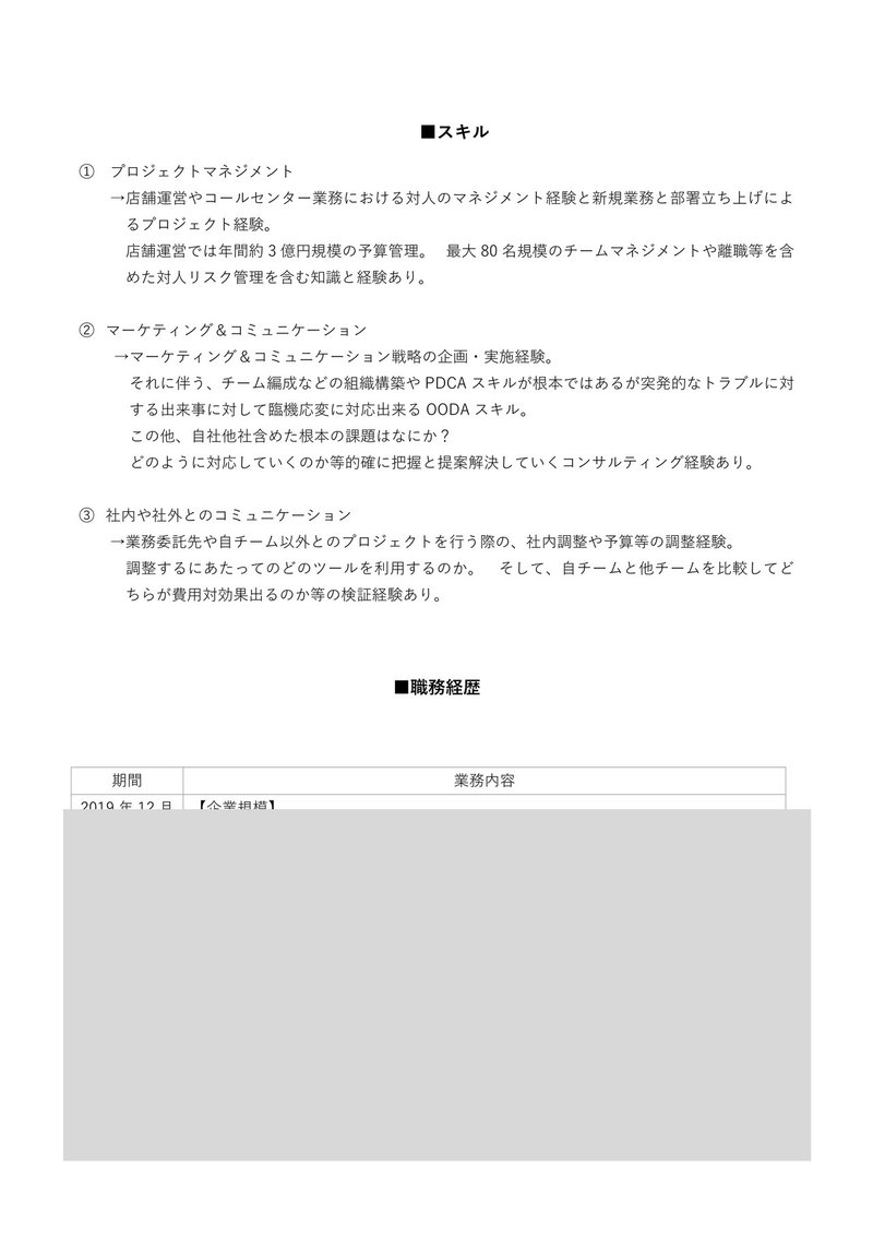 転職でレジュメを作る時に大事な 職務要約の書き方 営業職の人向け ひさやん Note