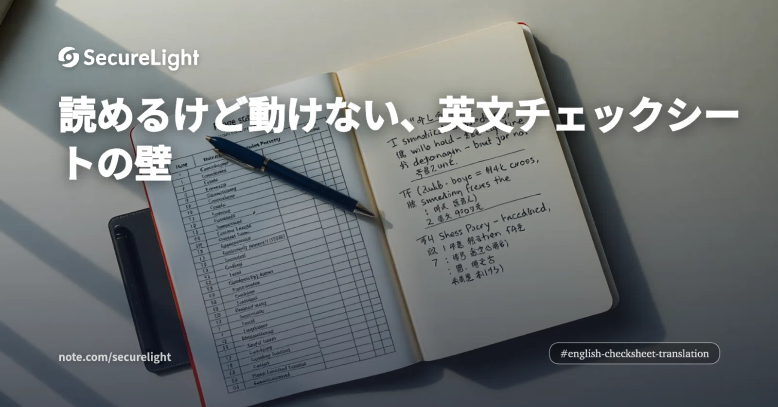 読めるけど動けない、英文チェックシートの壁｜SecureLight