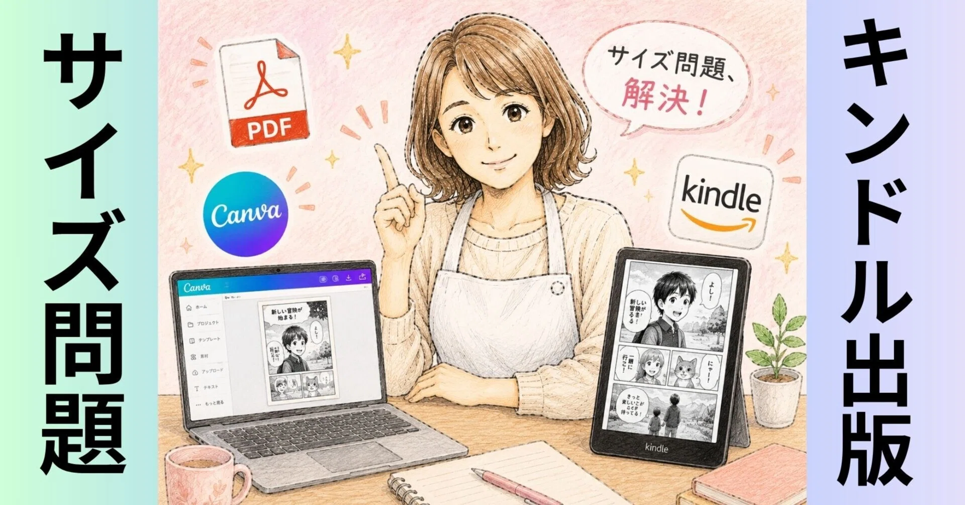 Kindleの本、サイズで挫折していませんか？4年出版してきた私が丁寧に