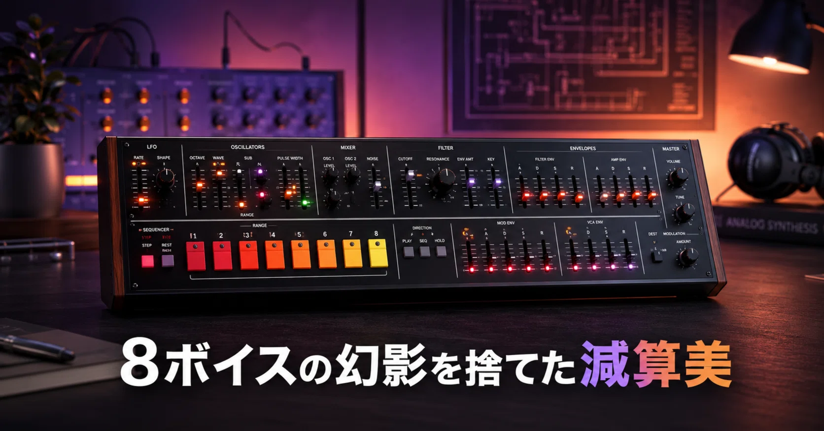 8ボイスの幻影を捨て、2音のリアリティを掴む。Behringer JT-2の減算美