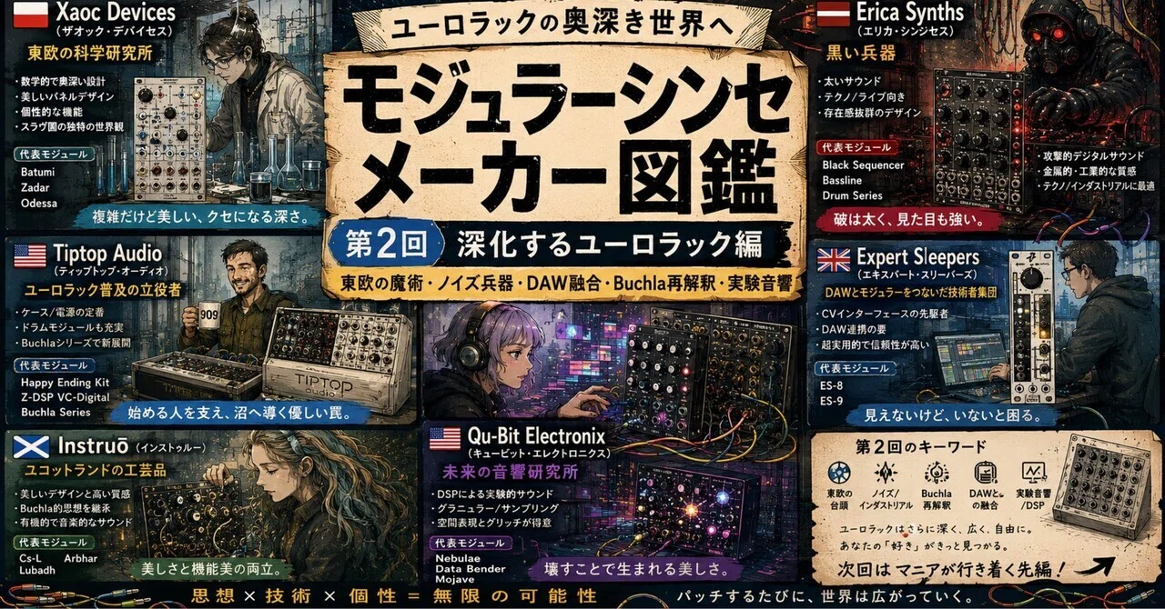 モジュラーシンセ】全文公開 入門記事 aiにメーカー図鑑を書かせてみた