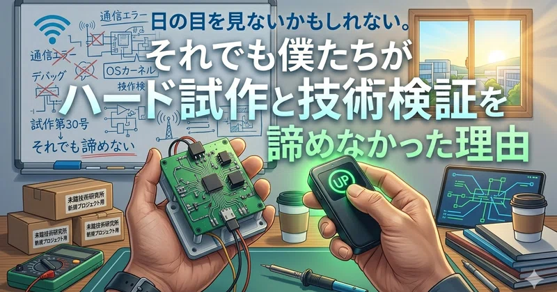 日の目を見ないかもしれない。それでも僕たちが数年間、ハードの試作と技術検証を諦めなかった理由