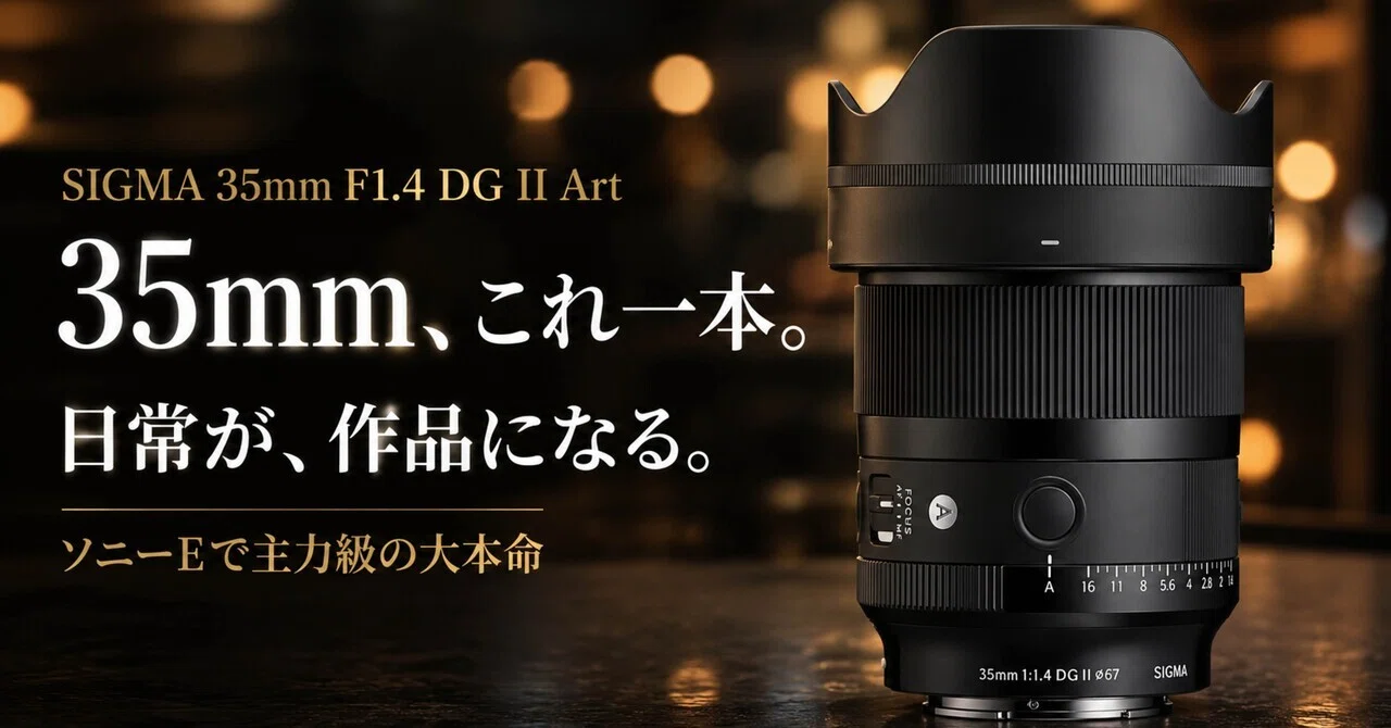 SIGMA 35mm F1.4 DG II Artは“高いけど欲しくなる”35mmなのか。ソニーE