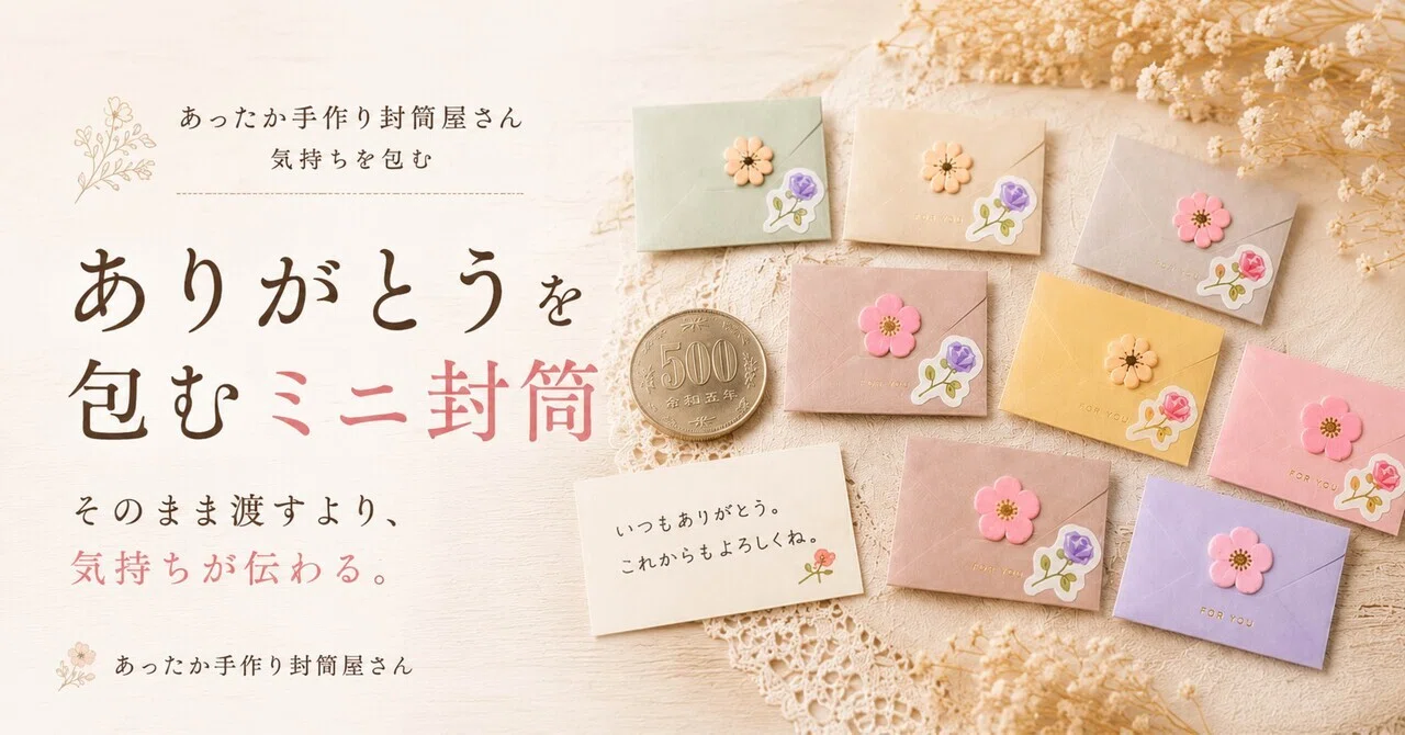 ありがとうを包むミニ封筒を作りました｜渡邊富士雄