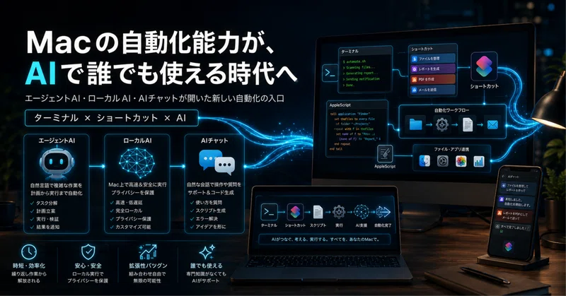 Macは昔から自動化できた。しかしAIによって、それが誰でも使える力になった