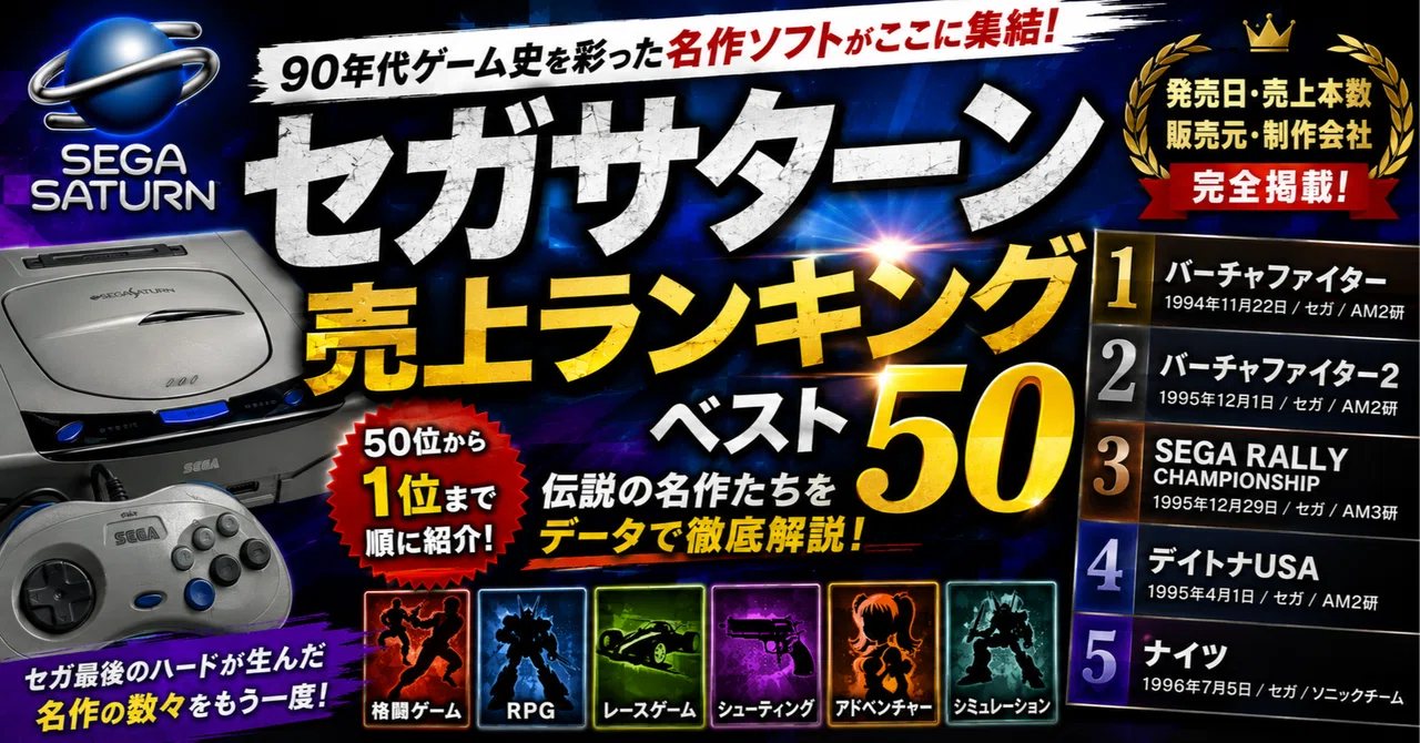 セガサターンソフト売上ランキングTOP50完全版｜ふぃんふぁんねる