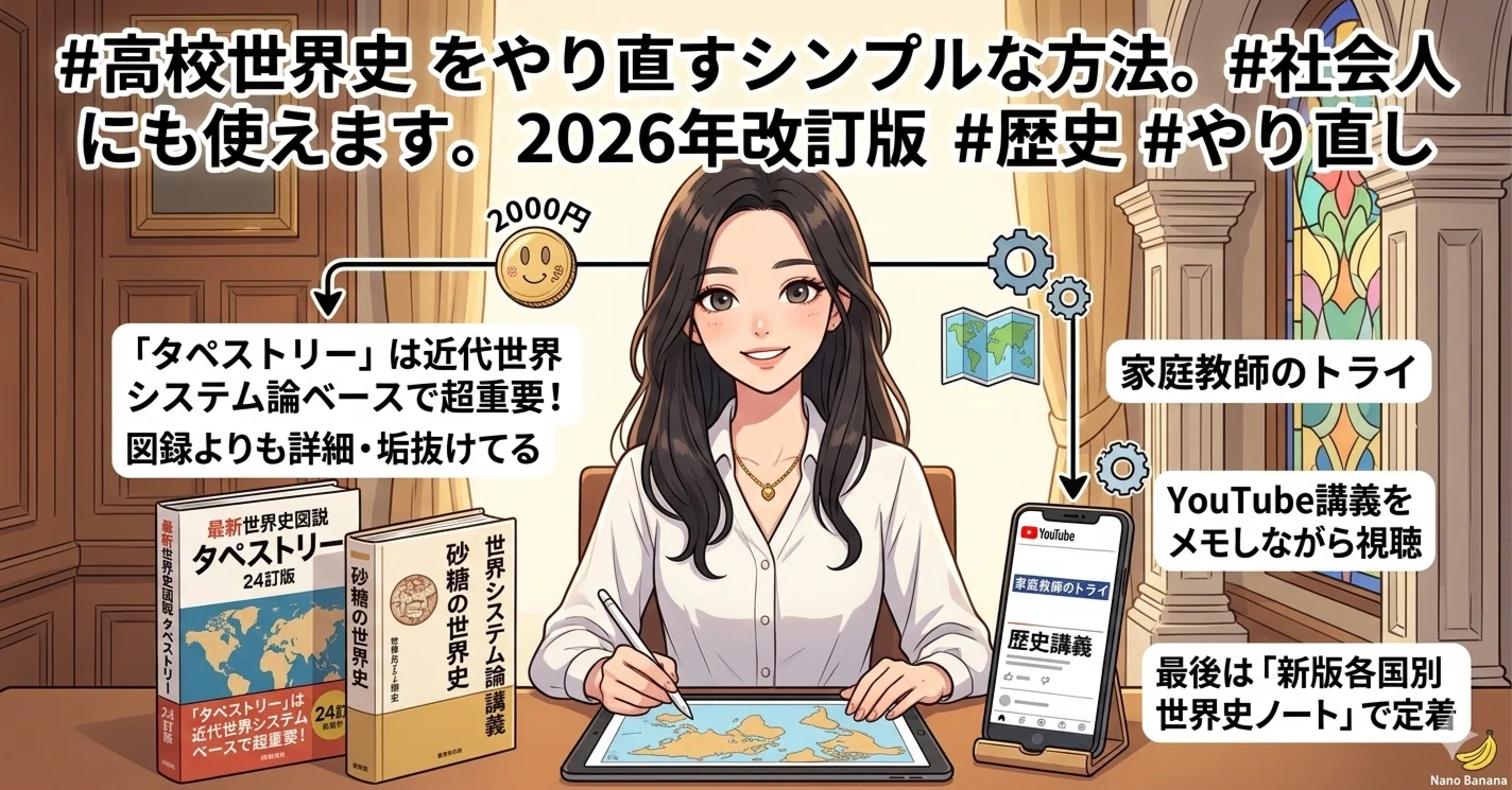 高校世界史 をやり直すシンプルな方法。#社会人 にも使えます。2026年
