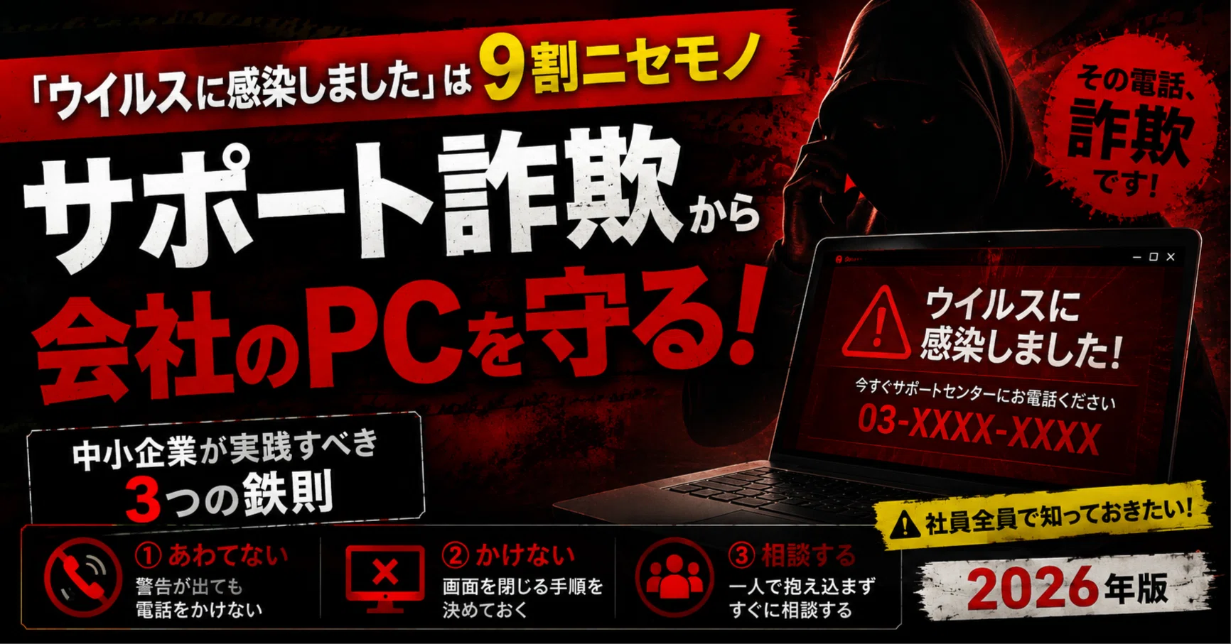 【Order】ご相談ページ ウイルスに感染しました」は9割ニセモノ──サポート詐欺から会社のPC