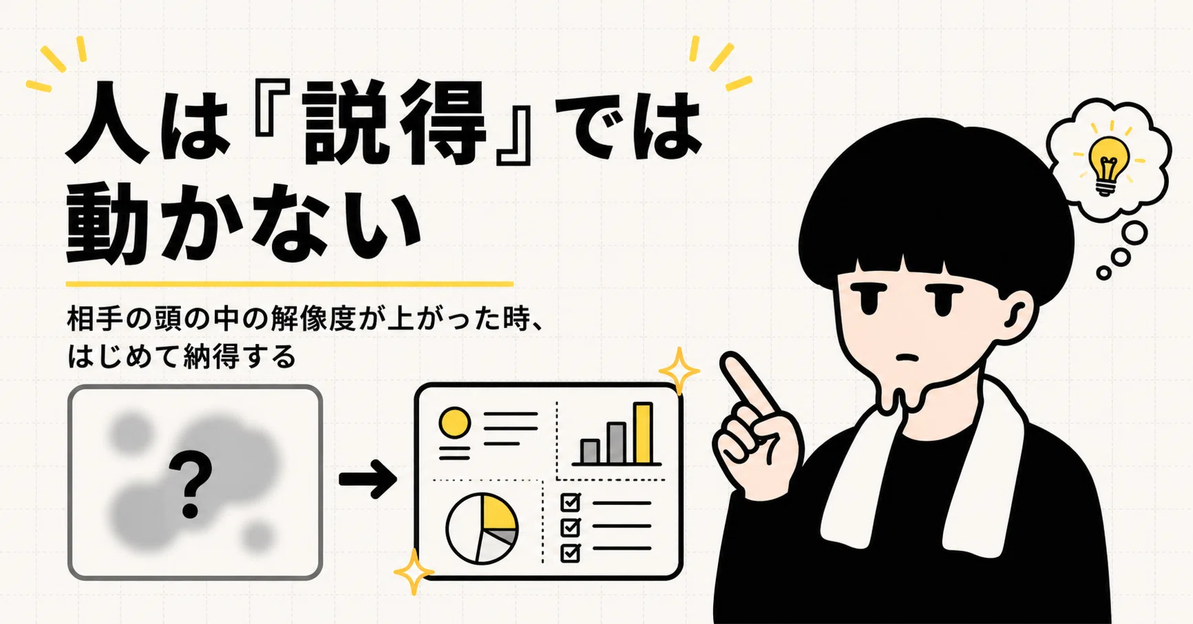 人は「説得」では動かない──相手の頭の中の解像度が上がった時