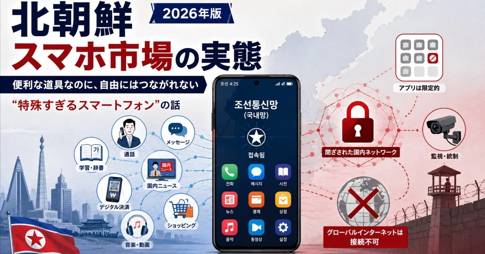 🇰🇵🇰🇵北朝鮮スマホ市場の実態便利な道具なのに、自由にはつながれ