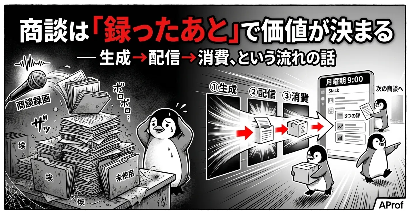 商談は「録ったあと」で価値が決まる｜藤井🐧食品業界向けB2B SaaSの