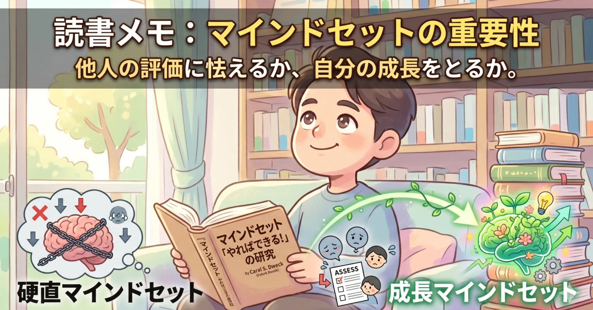 読書メモ：マインドセットの重要性｜他人の評価に怯えるか、自分の成長