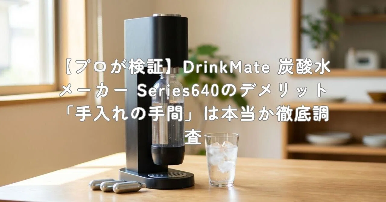 プロが検証】DrinkMate 炭酸水メーカー Series640のデメリット「手入れ
