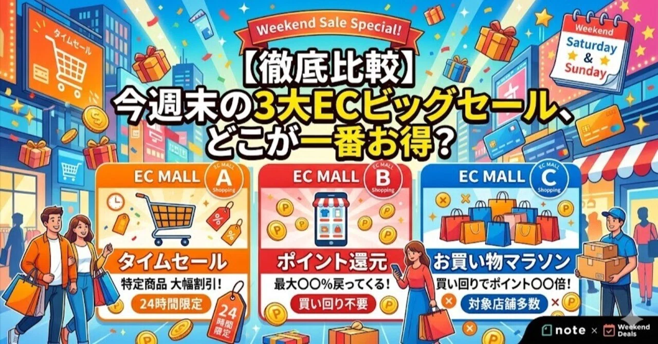 公式】【徹底比較】今週末の3大ECビッグセール、どこが一番お得？/ 1 