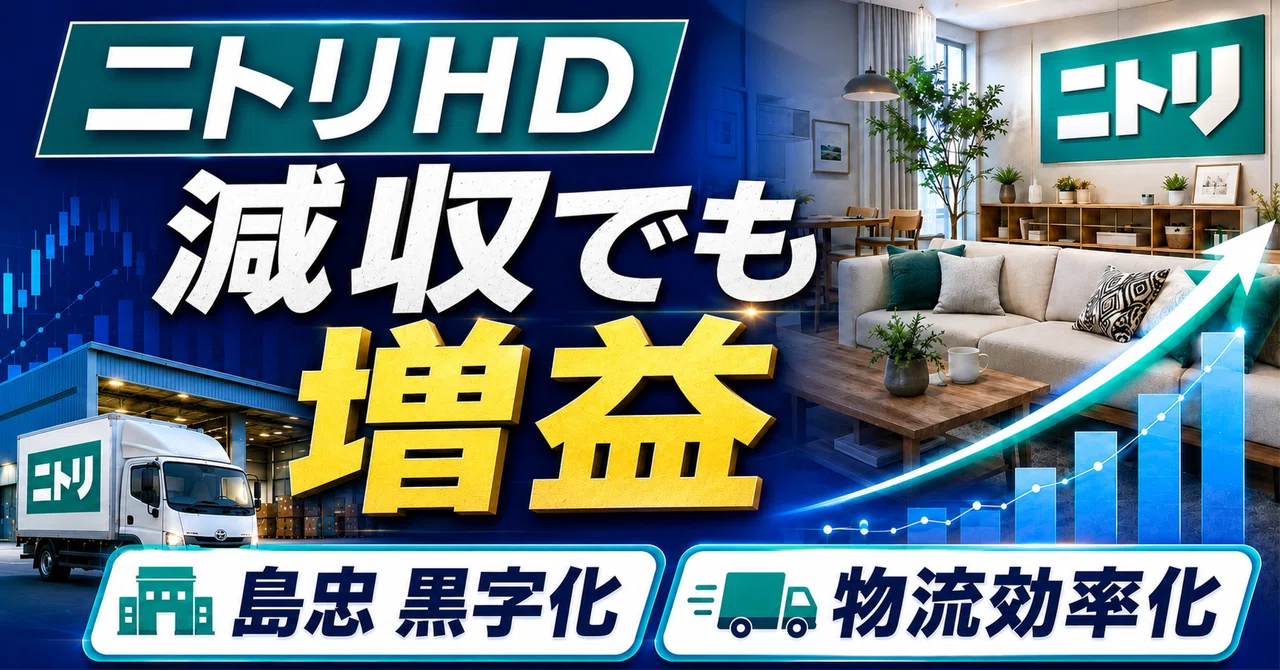 ニトリHD決算を読み解く｜売上は減少も利益率を改善して増益、島忠の