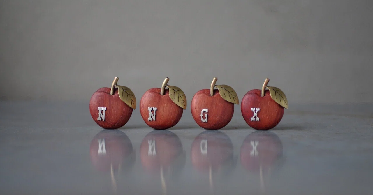 apple brooches ｜初雪・ポッケ
