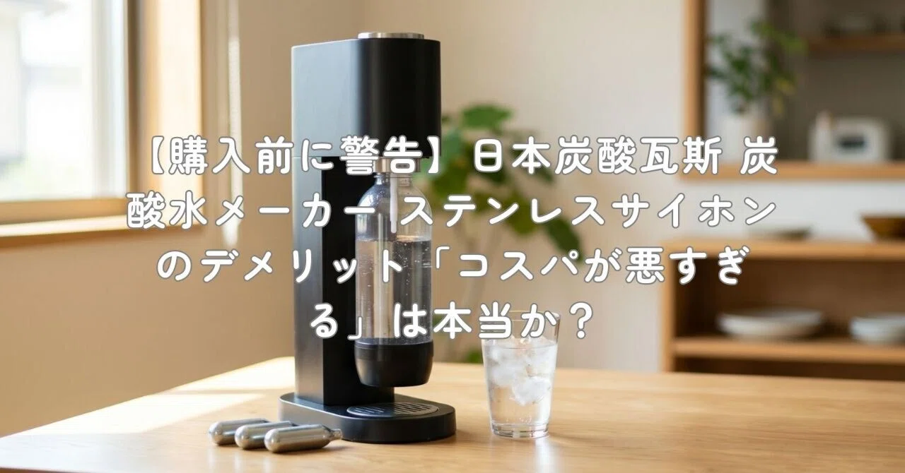 購入前に警告】日本炭酸瓦斯 炭酸水メーカー ステンレスサイホンの