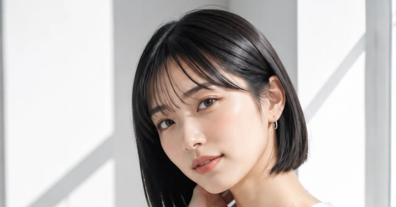 画像生成AI】「ぱつっとボブの女性ポートレート」をAIで生成する方法