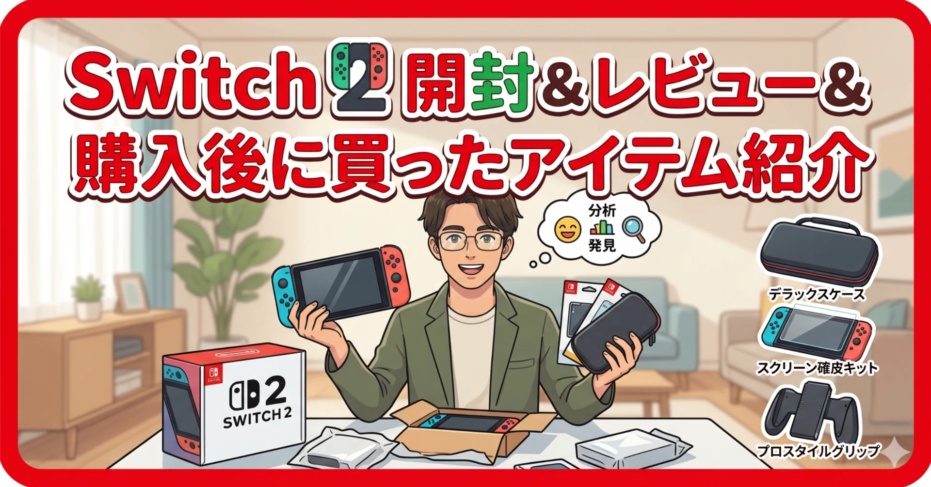 Switch 2 開封＆レビュー＆購入後に買ったアイテム紹介｜YASUO-JP