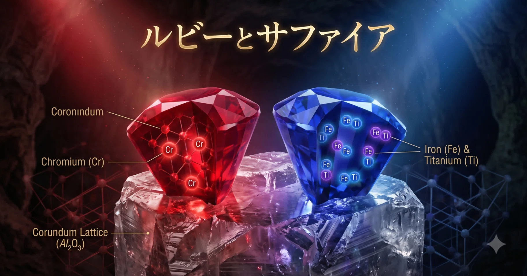 ジュエリーの科学 Vol.5：同じ石から生まれる赤と青。ルビー
