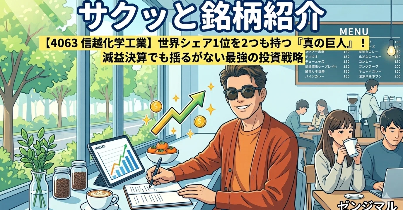 📈サクッと銘柄紹介：【4063 信越化学工業】世界シェア1位を2つも持つ