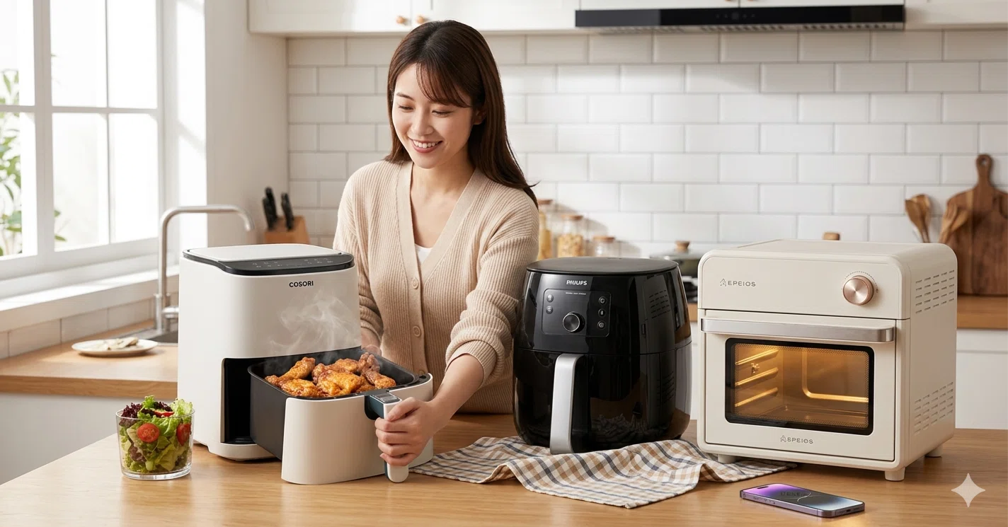 COSORI Lite, Philips XXL, EPEIOS ノンフライヤーノンフライヤーは
