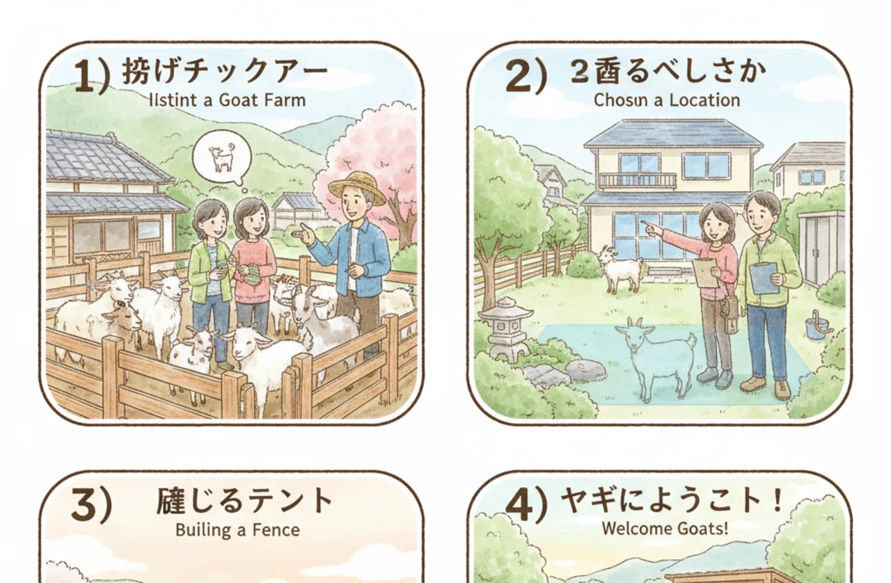 【八咫烏シリーズ②】ヤギ除草、明日から始める方法 — レンタル・ボランティア・MVP実務ガイド