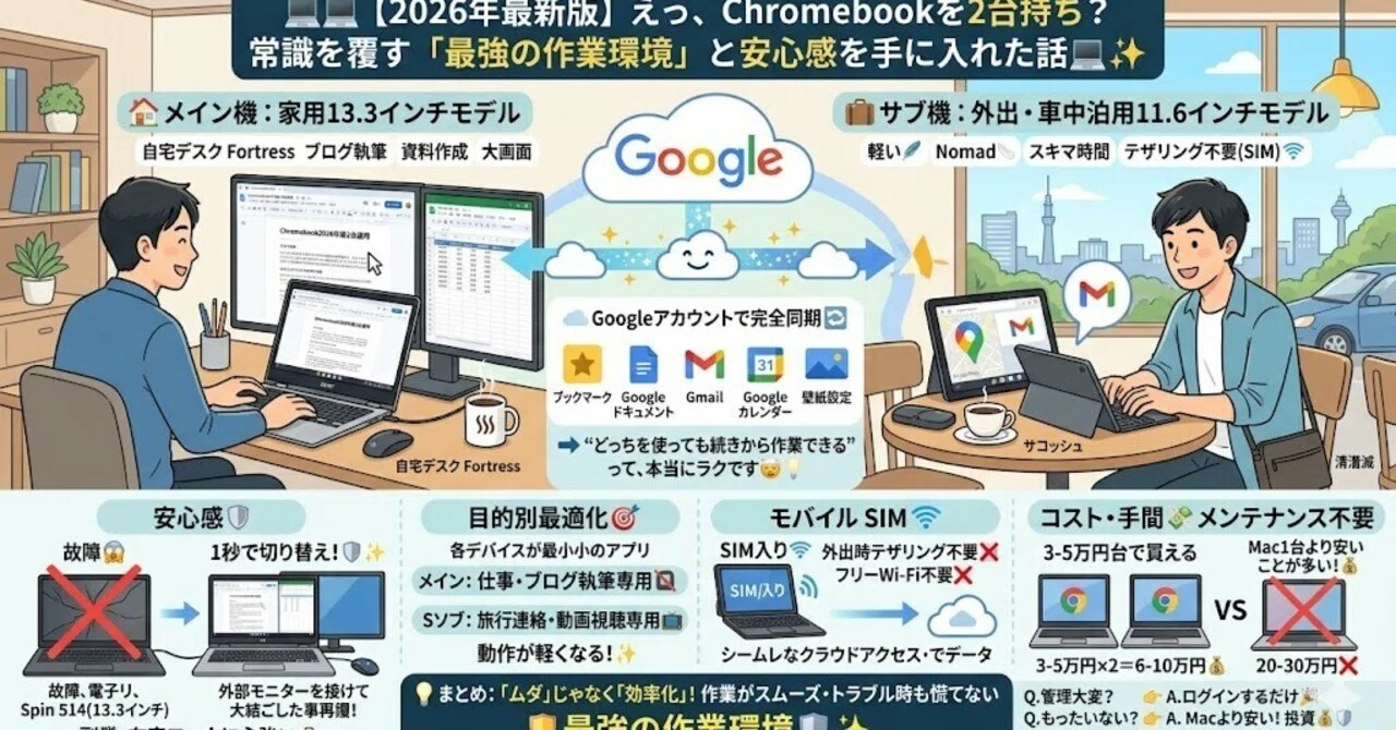 ??【2026年最新版】えっ、Chromebookを2台持ち？常識を覆す「最強の 