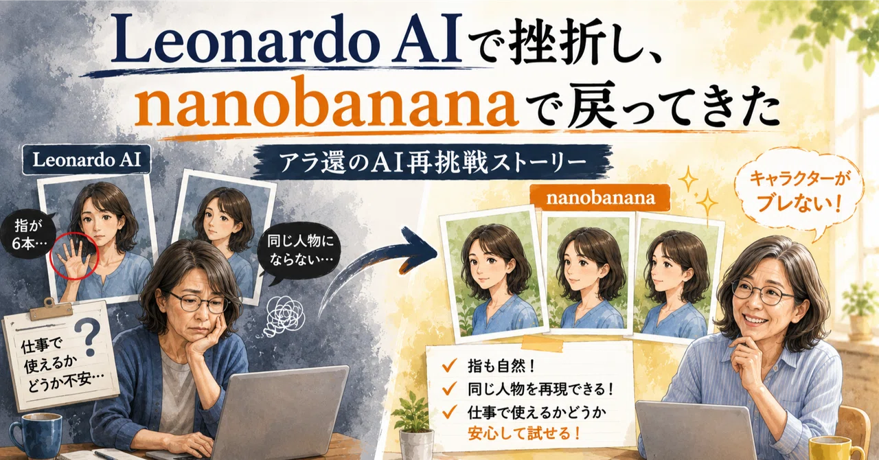 Leonardo AIで挫折し、nanobananaで戻ってきた