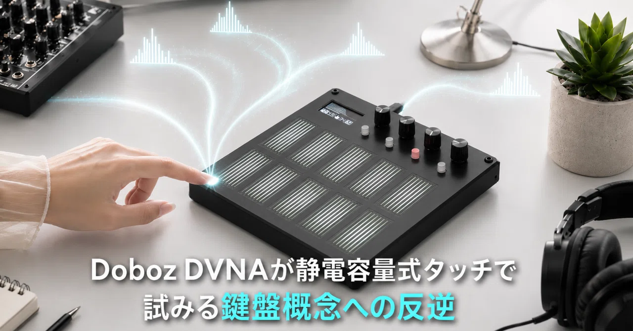 指先の面積で開く触覚の可能性。Doboz DVNAが静電容量式タッチで試みる鍵盤概念への反逆｜伝思音学