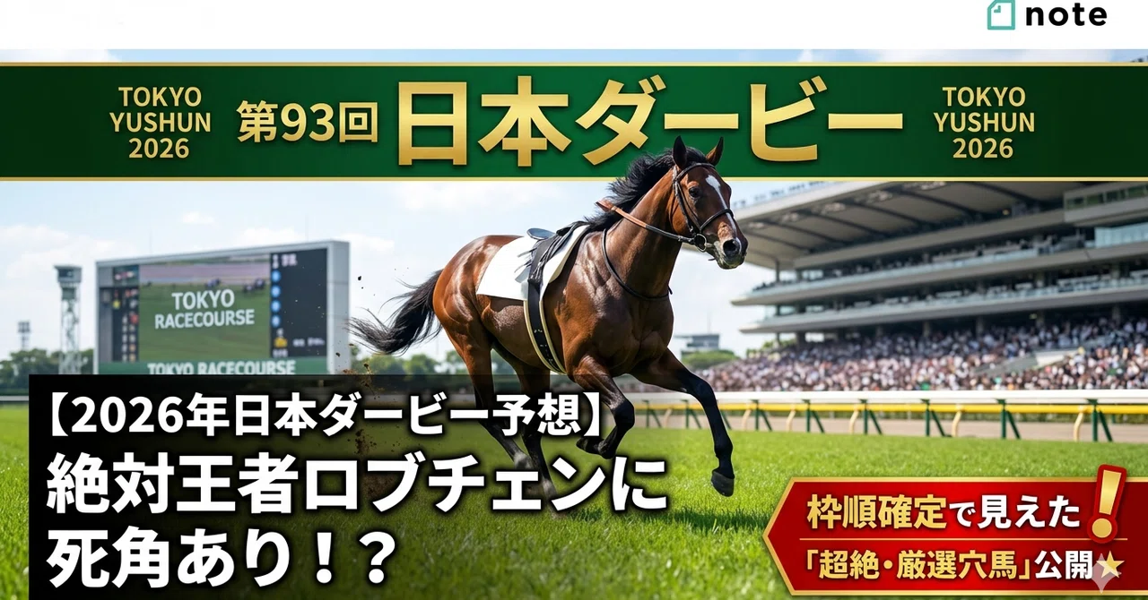 2026年日本ダービー予想】絶対王者ロブチェンに死角あり！？枠順確定で 