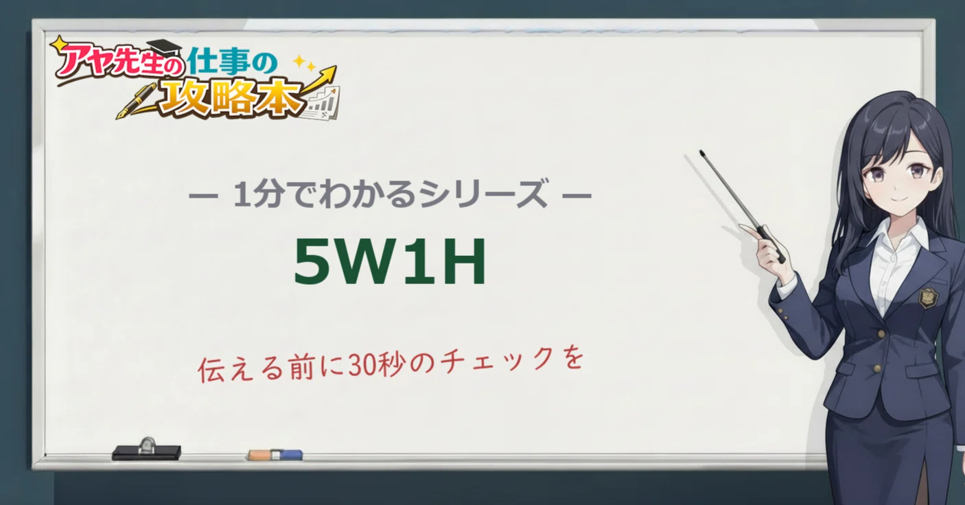 1分でわかる5W1H — 「言ったのに伝わっていない」をなくす6つの視点