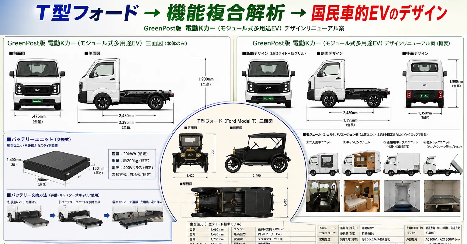 T 型フォード →機能複合解析→国民車的EVのデザイン｜greenpost