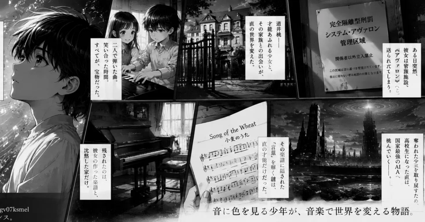 SF小説：『音紋 — Sound Print —』表紙＆第一話扉絵（＆ショート動画