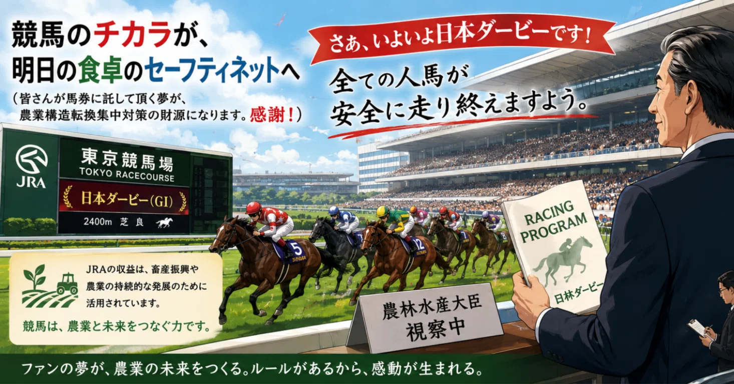 キタノコマンドール 伝説の馬 第85回 日本ダービー 12着 現地馬券 日本