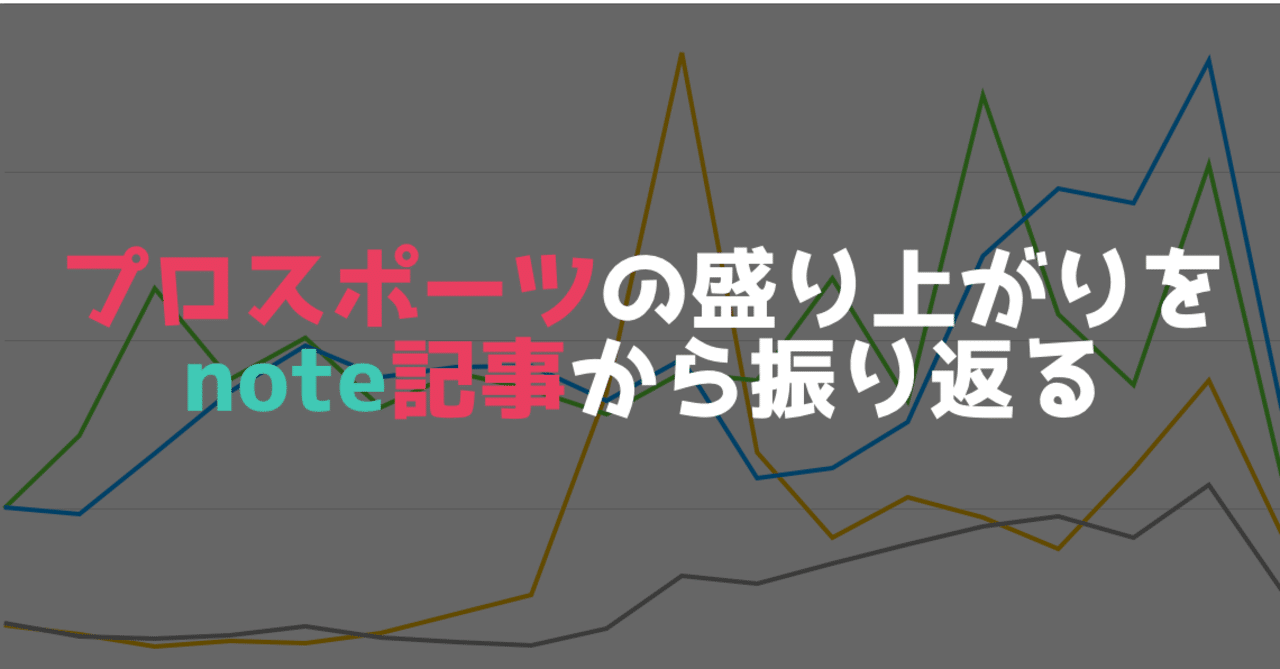 プロスポーツの盛り上がりをnote記事から振り返る かわちゃん Note