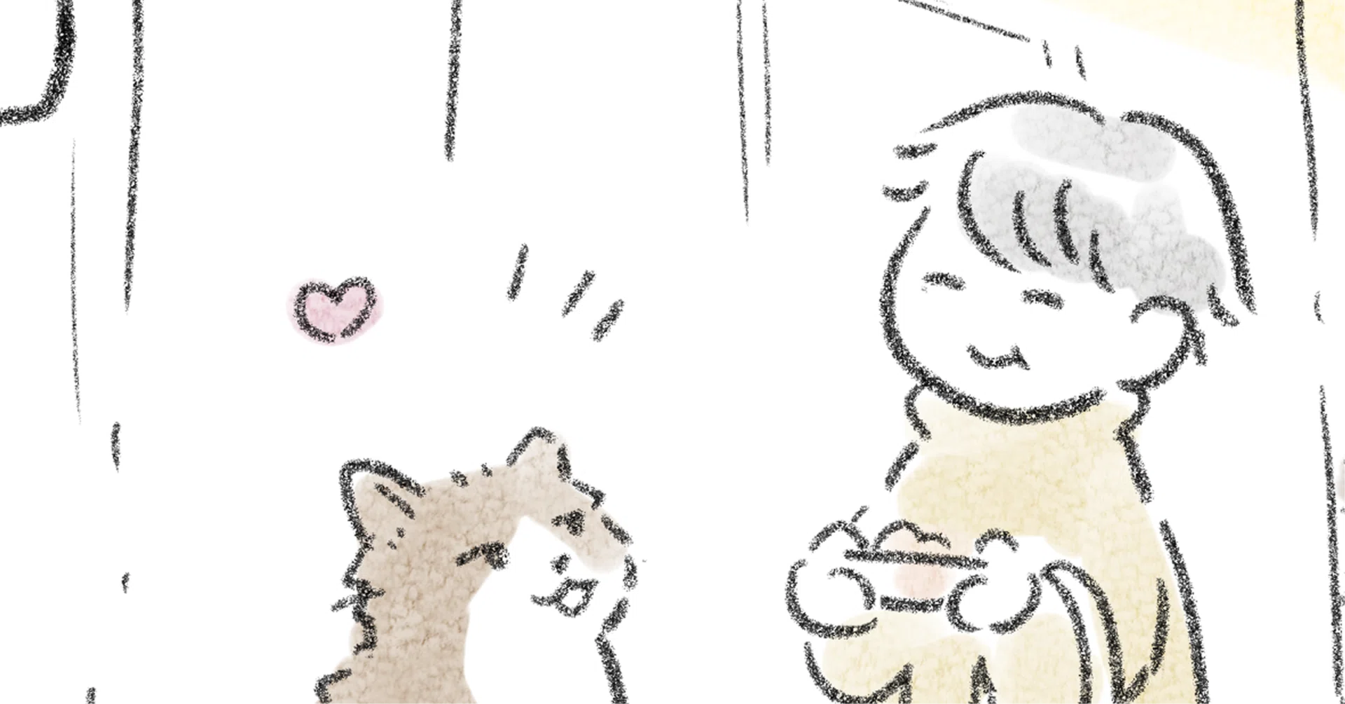 138 ちいちゃん話漫画⑤と猫遭遇メモ｜nalu