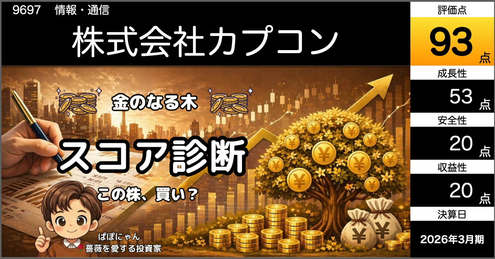 🌳【カプコン】10期連続最高益へ。次の成長エンジンは何か？『💰金の
