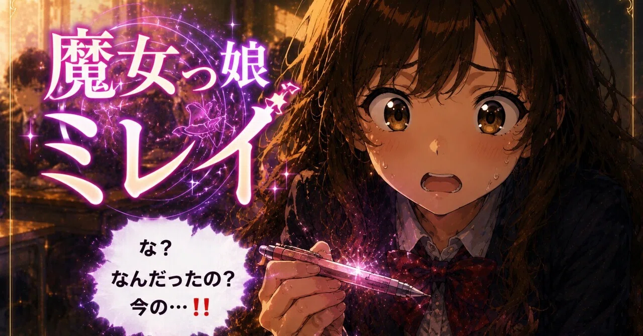 魔女っ娘ミレイ第1話 えーーーーっ？！私が魔女⁉️②今日は不思議な 