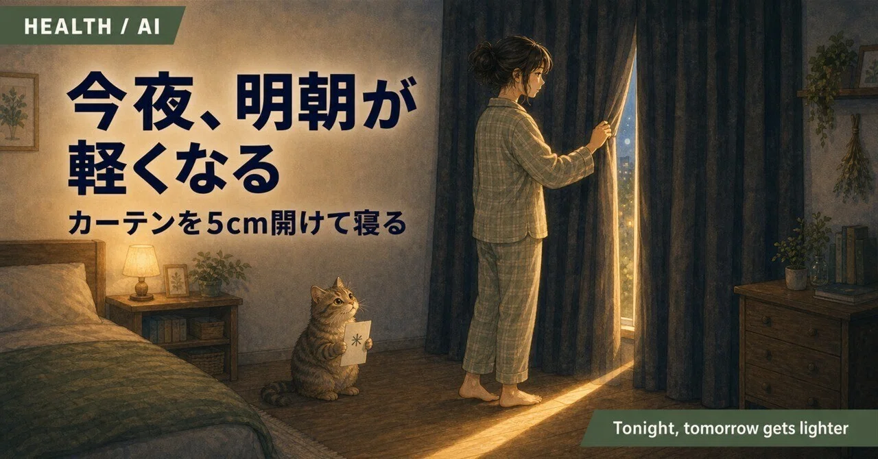 朝起きられない人へ。今夜、カーテンを5cm開けて寝る｜AIで読み解く