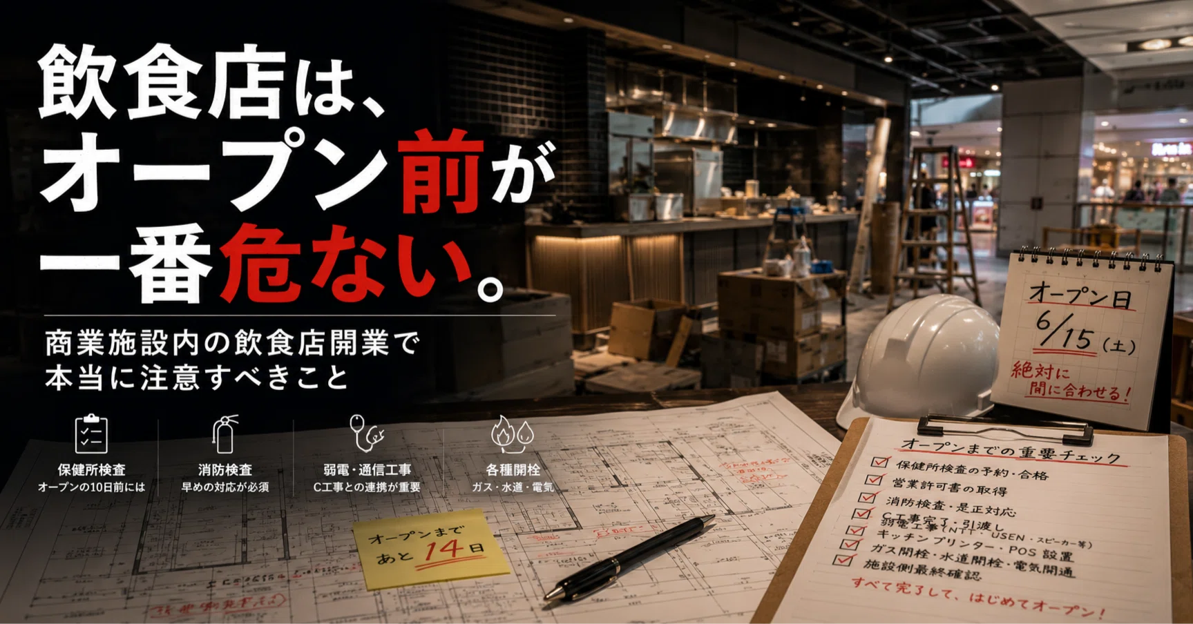 商業施設の飲食店は、オープン前が一番危ない」|YASUYUKI TAKEZAWA 商業施設の飲食店は、オープン前が一番危ない」|YASUYUKI TAKEZAWA