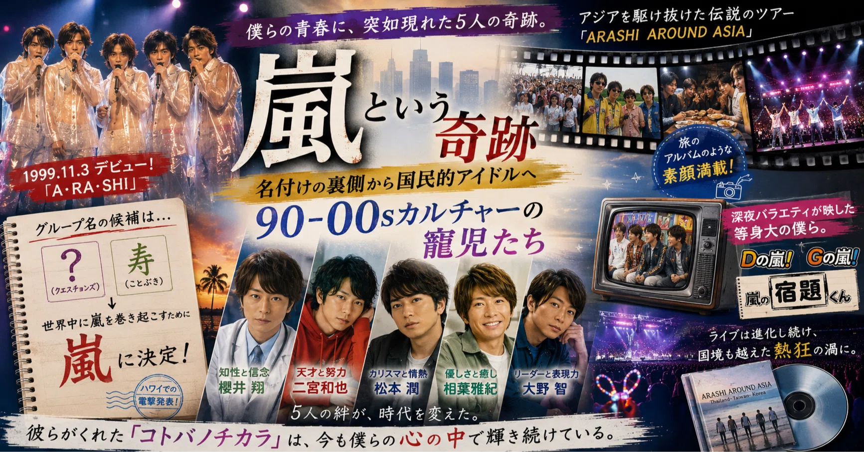 嵐」という奇跡：名付けの裏側から国民的アイドルへ、90-00sカルチャー