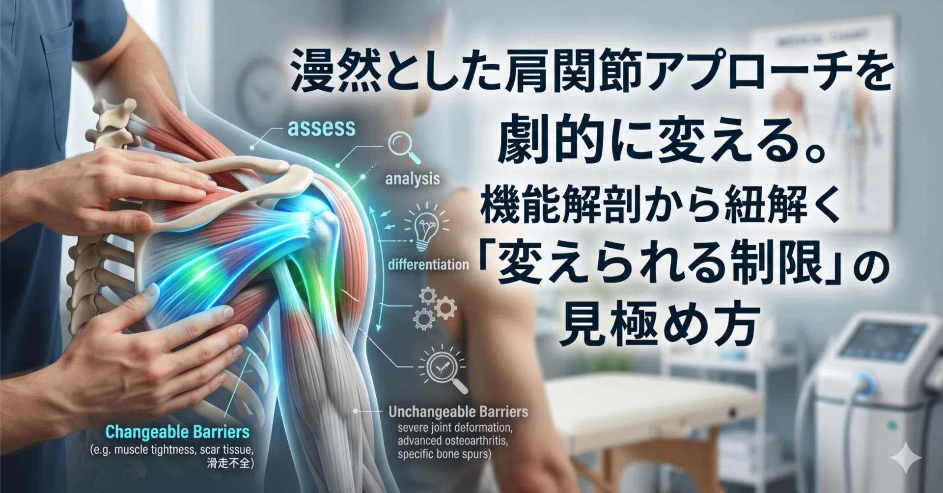 漫然とした肩関節アプローチを劇的に変える。機能解剖から紐解く「変え