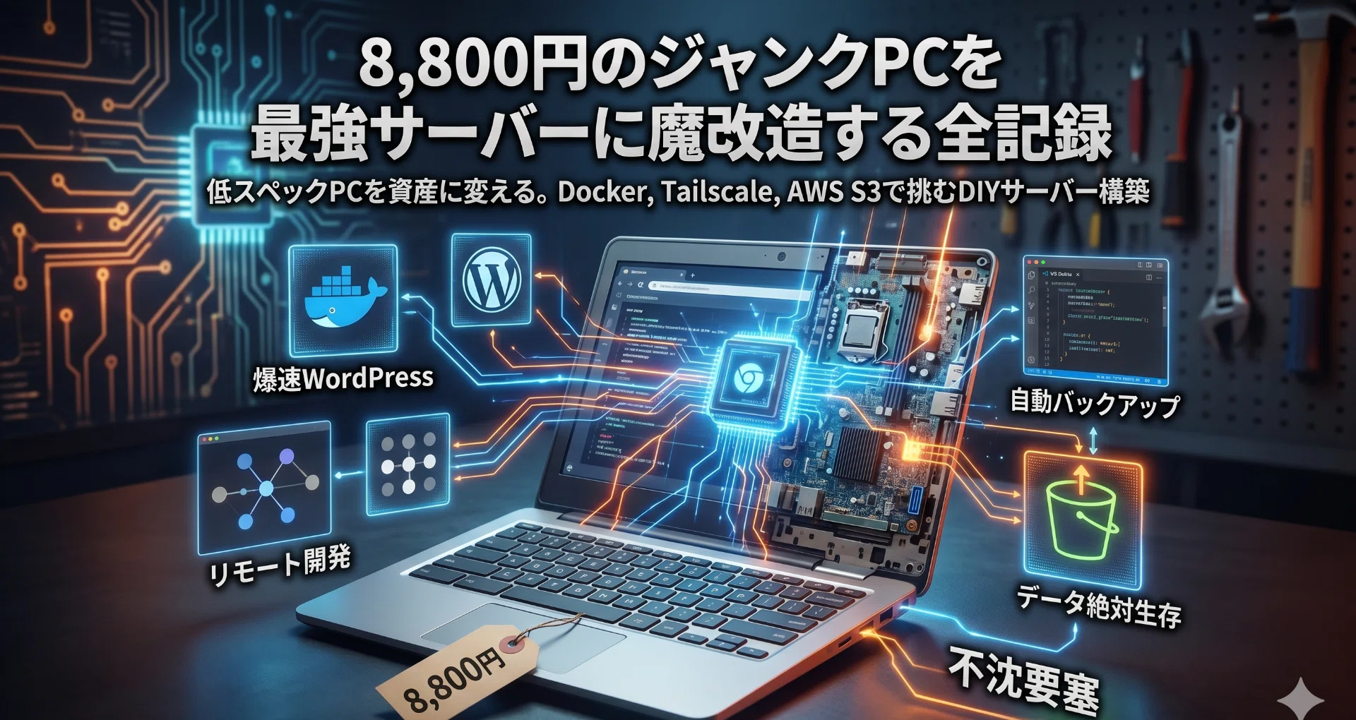 8,800円のジャンクPCを最強サーバーに魔改造する全記録｜tetsu｜note