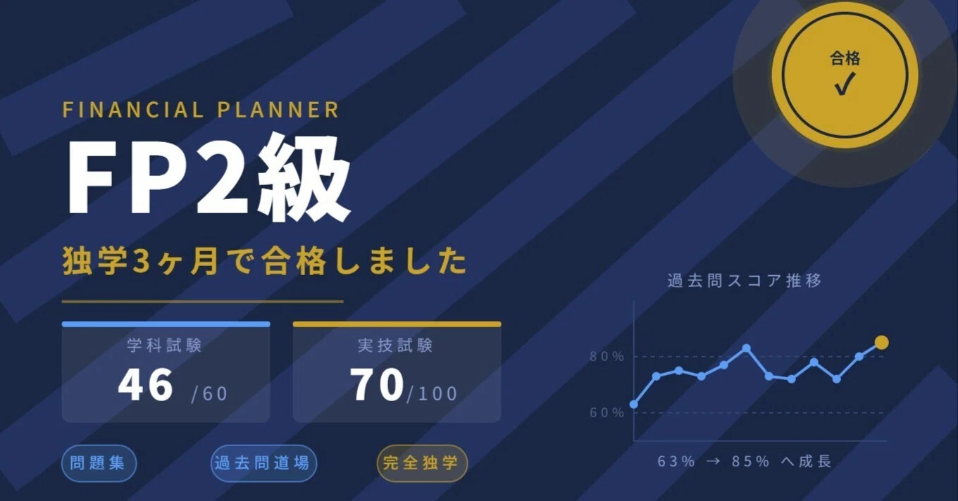 FP2級、独学3ヶ月で合格しました【過去問だけで行けた話】｜ひいらぎ