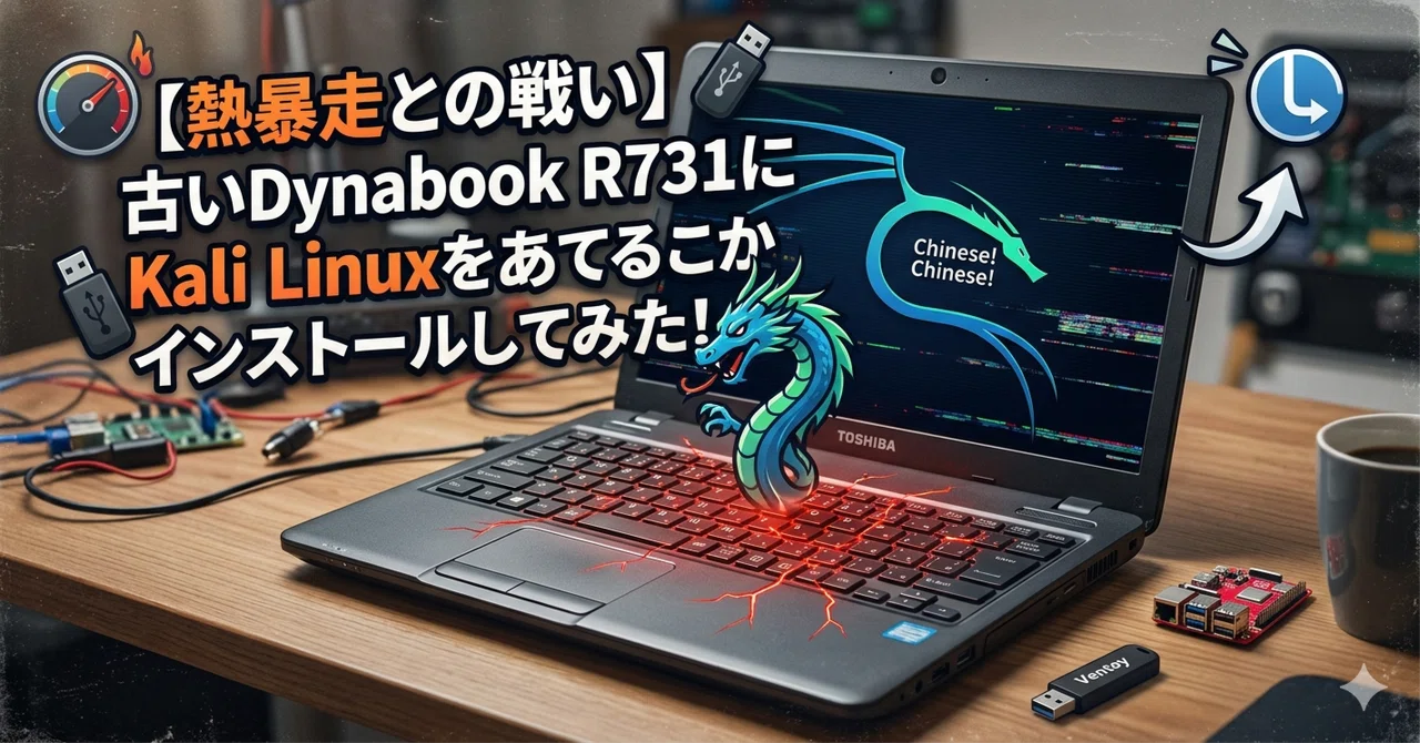 R731 罠だらけ?大苦戦したDynabook R731へのKali Linuxインストール実録|工作