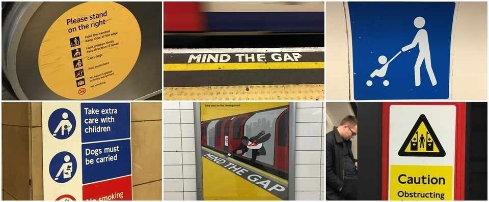 ロンドン駅構内の警告表示 集めてみたよ Chiori London Note