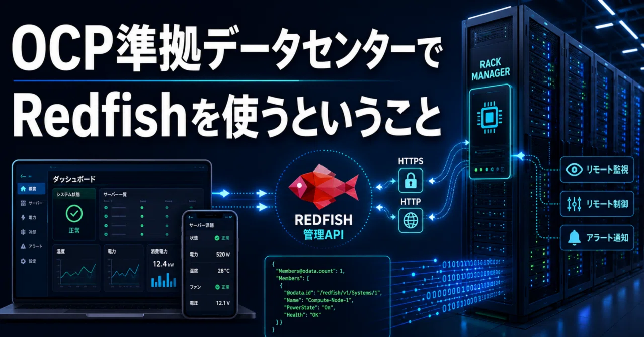 OCP準拠データセンターでRedfishを使うということ―― 電源も、冷却も、ラックも「APIで読む」時代へ【電源ソムリエ】｜神楽智