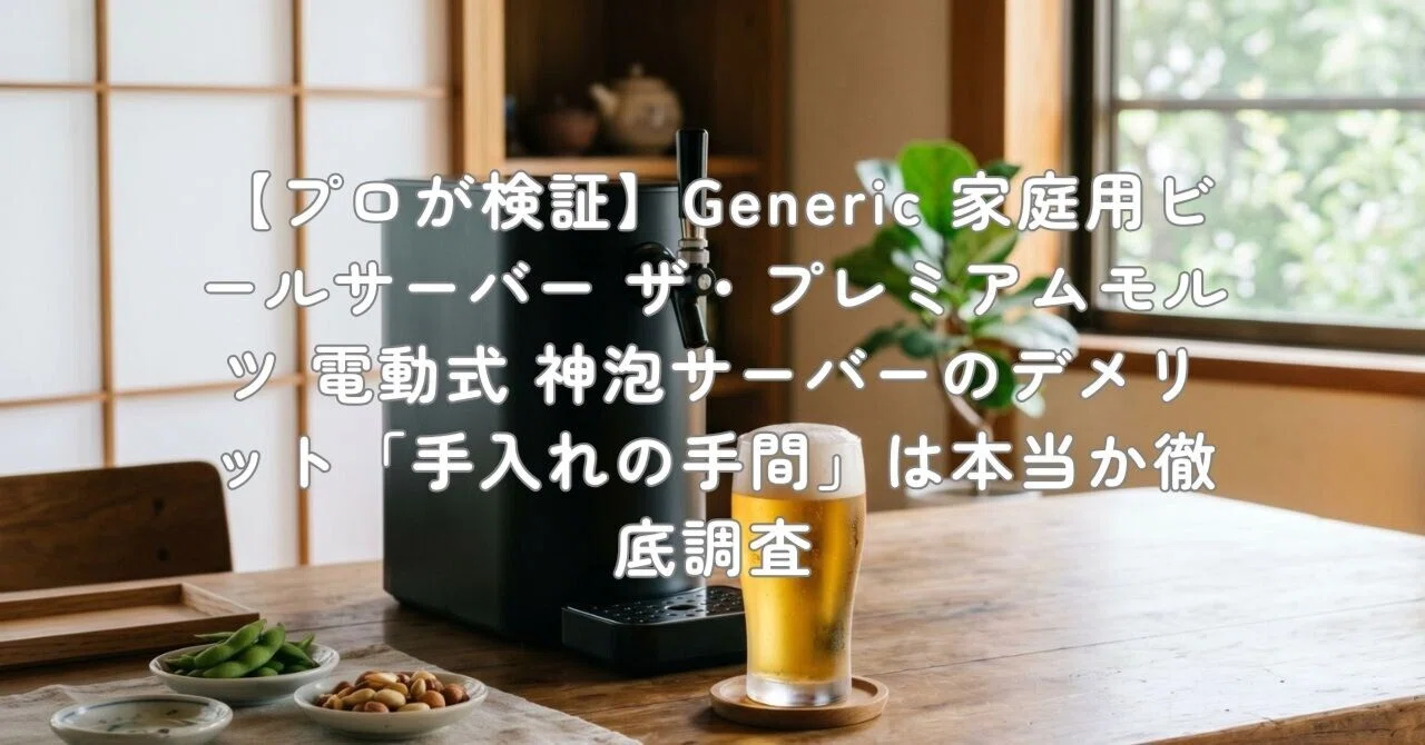 プロが検証】Generic 家庭用ビールサーバー ザ・プレミアムモルツ 電動