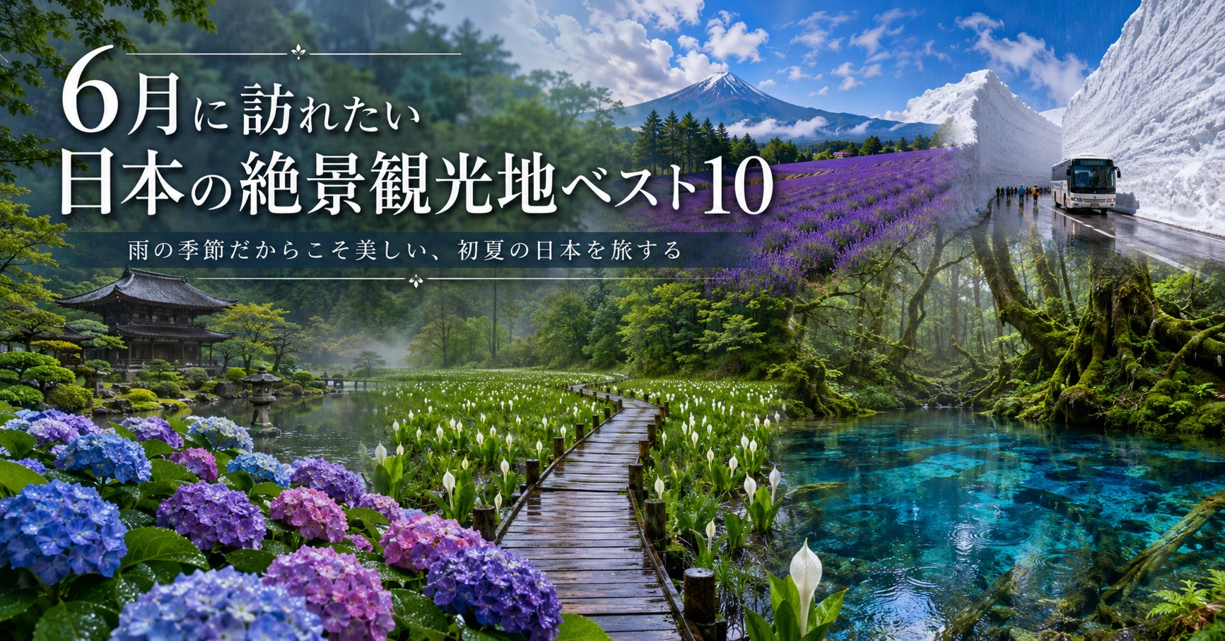 6月に訪れたい日本の絶景観光地ベスト10～雨の季節だからこそ美しい 